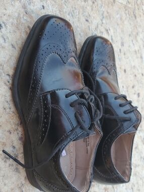 Boy's Black Wingtip Dress Shoes